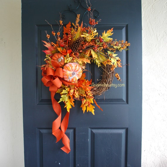 Fall Wreath Thanksgiving Wreath Wreaths For Front Door Wreaths Autumn Wreaths Fall Outdoor Wreaths Gift Ideas