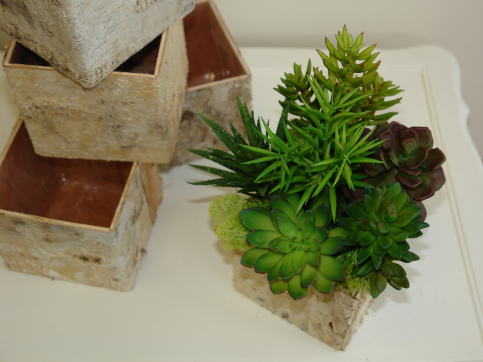 Rustic natural birch bark wood vases basket flower pot home Etsy