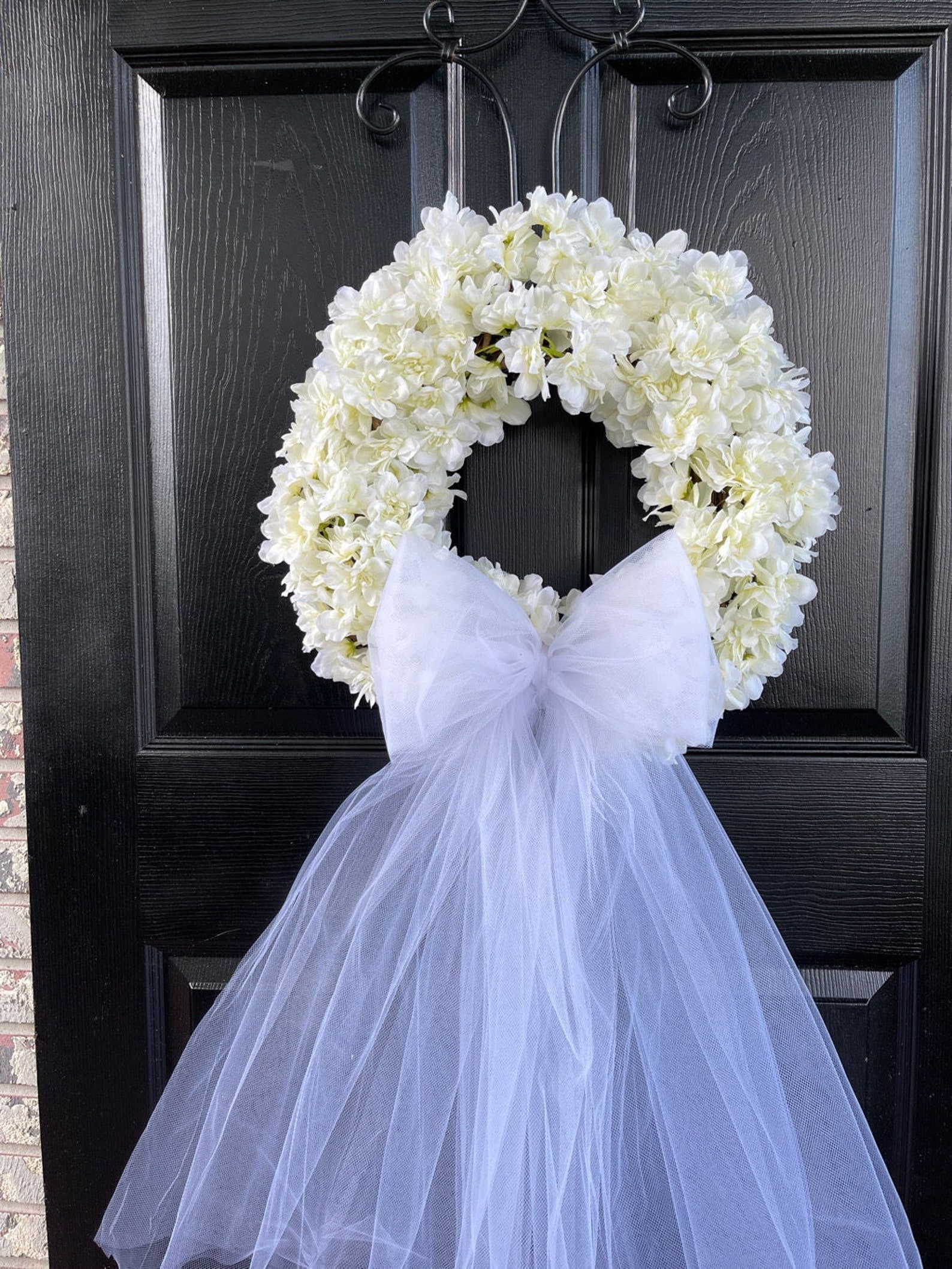 White Wedding Wreaths for Front Door Wreaths Outdoors and Etsy