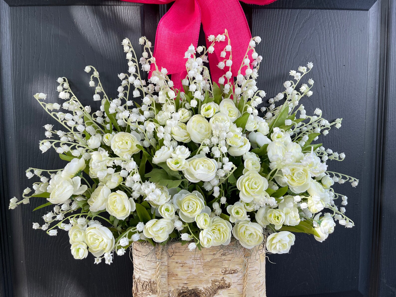 Spring wreath Lily Of The Valley wreaths front door wreaths | Etsy