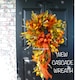 Fall wreath, Fall wreaths for front door, Fall wreaths outdoor wreaths outdoor wreaths swag 