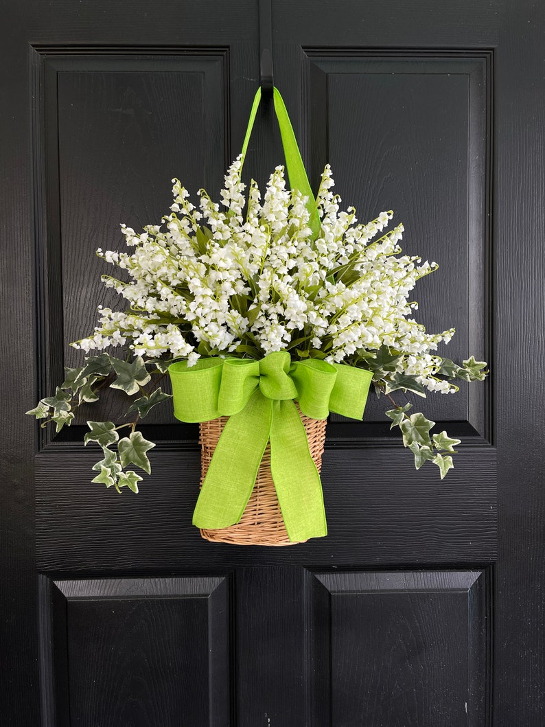 Mother's Day Lily of the Valley wreaths, Summer wreath, Spring wreaths for front door image 5