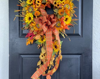 Fall wreath, Fall wreaths for front door, Fall wreaths outdoor wreaths outdoor wreaths