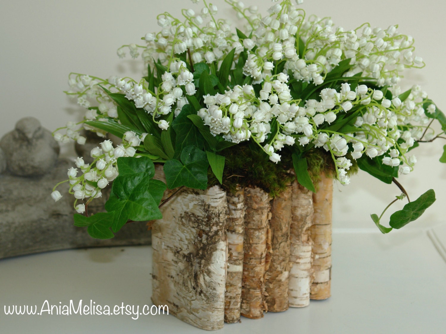 natural birch bark wood vases wedding flower pot bridal Etsy
