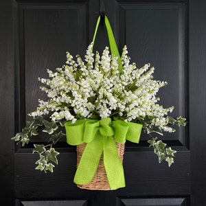 Mother's Day Lily of the Valley wreaths, Summer wreath, Spring wreaths for front door image 3