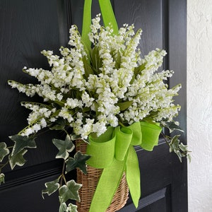 Mother's Day Lily of the Valley wreaths, Summer wreath, Spring wreaths for front door image 4