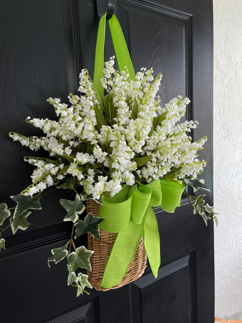 Mother's Day Lily of the Valley wreaths, Summer wreath, Spring wreaths for front door image 4