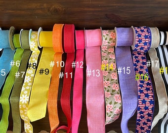 MORE COLORS ribbons bowes for Spring wreath Mother's Day Valentine's Day and more