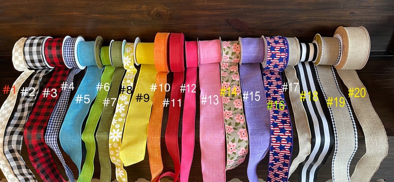 MORE COLORS ribbons bowes for Spring wreath Mother's Day Valentine's Day and more image 1
