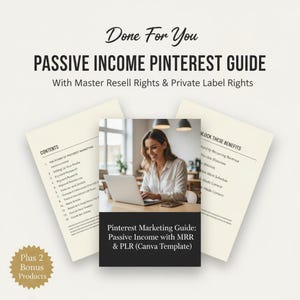 Pinterest Marketing Guide (Digital Download) | Passive Income eBook, Canva Template (MRR/PLR)