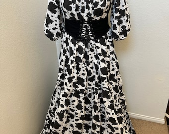 Vestido de algodón con volantes escalonados y largo hasta el suelo de Ultimate Milkmaid, talla grande 14