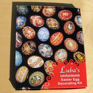 Traditional Ukrainian Egg Decorating Kit 3 Kistky, 12 Dyes Pysanky Artist Kit image 2