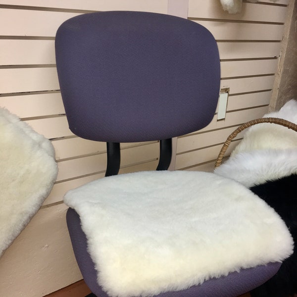 Coussin d'assise, coussin de chaise de bureau, coussin en laine de mouton, support de chaise, coussin de chaise