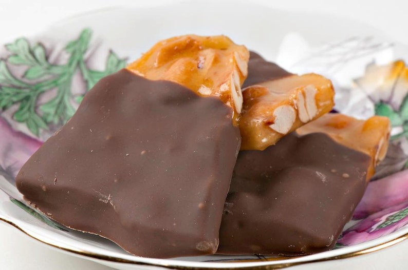 Chocolate Covered Peanut Brittle FREE SHIPPING 3/4 pound Etsy