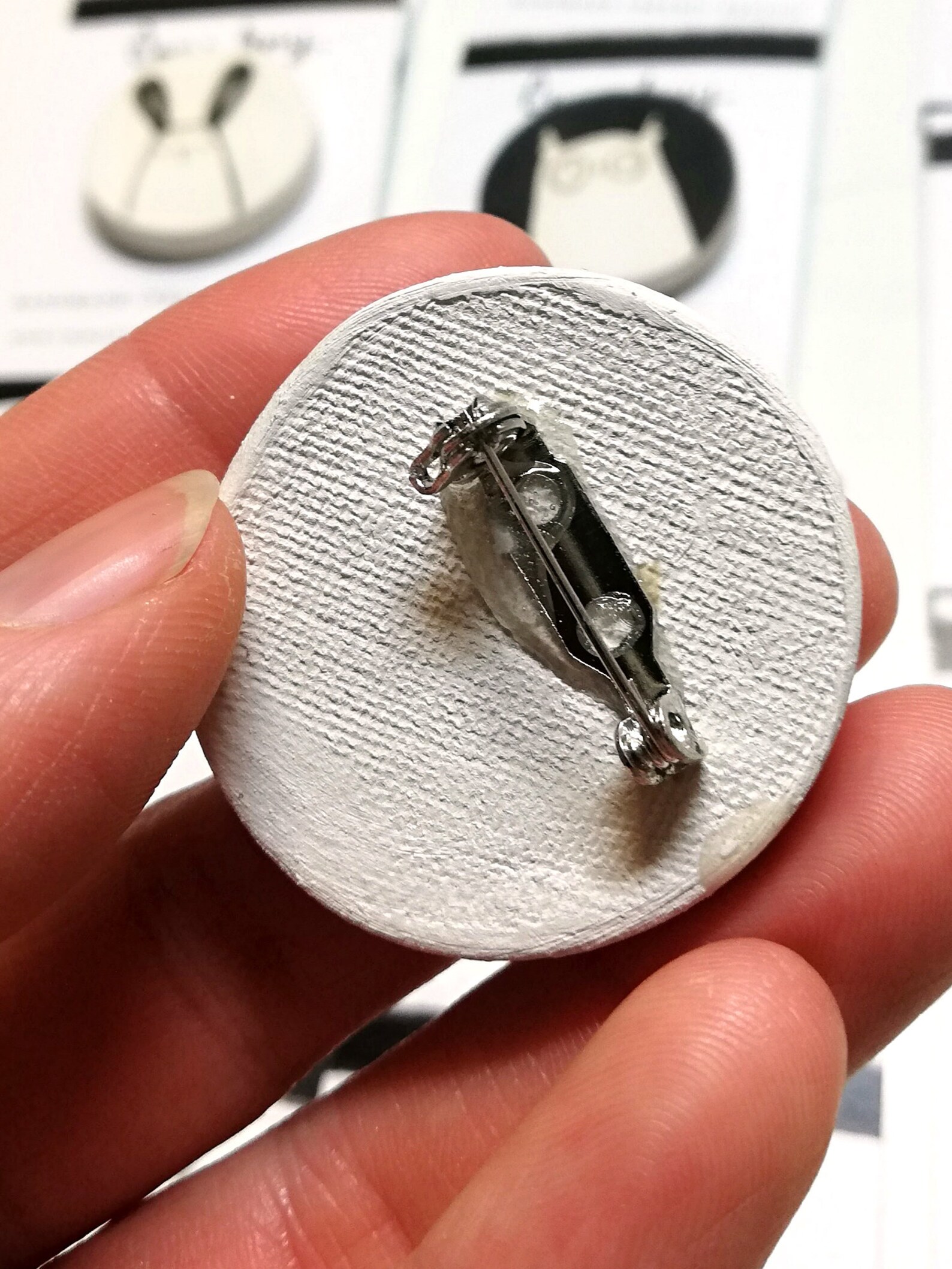 Handmade Zebre Ceramic Brooch Pin Unique Handglazed Etsy Sweden