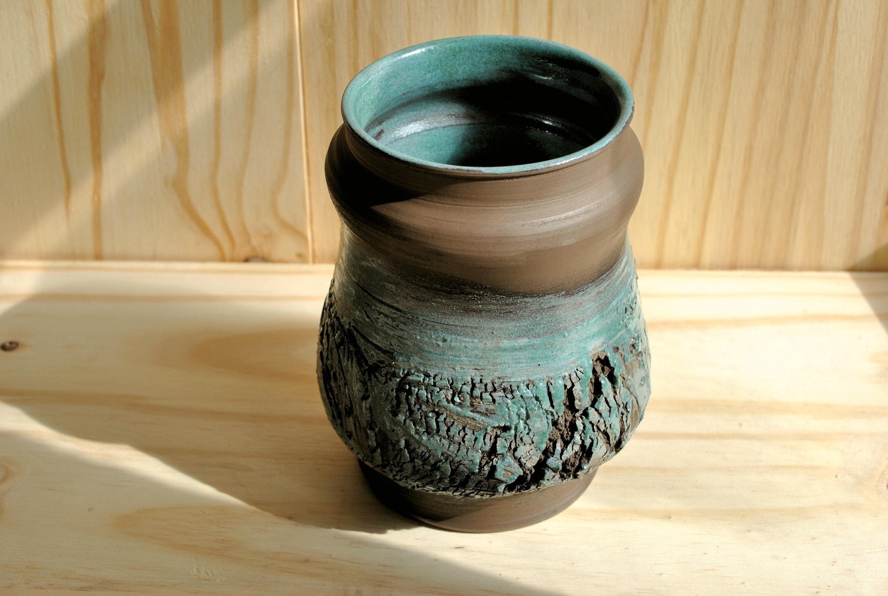 Cache Pot en Céramique, Terre Noire