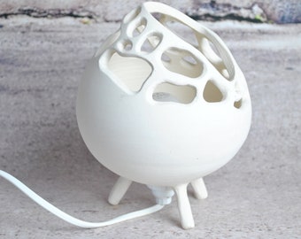 Sfeerlamp, te plaatsen, in ruw keramiek