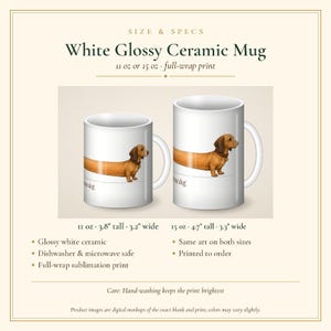 Dachshund Mug Funny Long Wiener Dog Coffee Mug, Legally This Is One Dog, Doxie Gift for Mom Dad image 5
