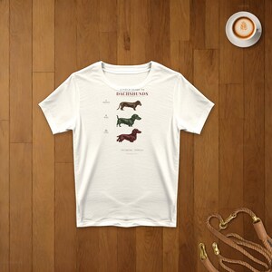 Dachshund Shirt Vintage Field Guide, Doxie Gift for Dachshund Mom or Dad, Wirehaired Longhaired Smooth Wiener Dog Tee image 7