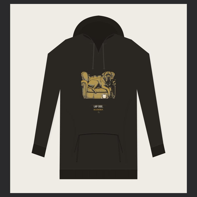 Cane Corso Hoodie Lap Dog Allegedly, Funny Italian Mastiff Sweatshirt Gift for Mom Dad image 5