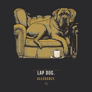 Cane Corso Hoodie Lap Dog Allegedly, Funny Italian Mastiff Sweatshirt Gift for Mom Dad image 6