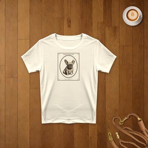 French Bulldog Shirt Maison Française, Vintage Bouledogue Tee, Frenchie Gift for Frenchie Mom Dad, Architectural Dog Shirt image 7