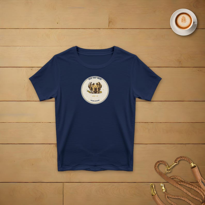 Golden Retriever Shirt Sock Thief Union, Funny Golden Gift for Mom Dad, Retro Workwear Dog Tee image 7