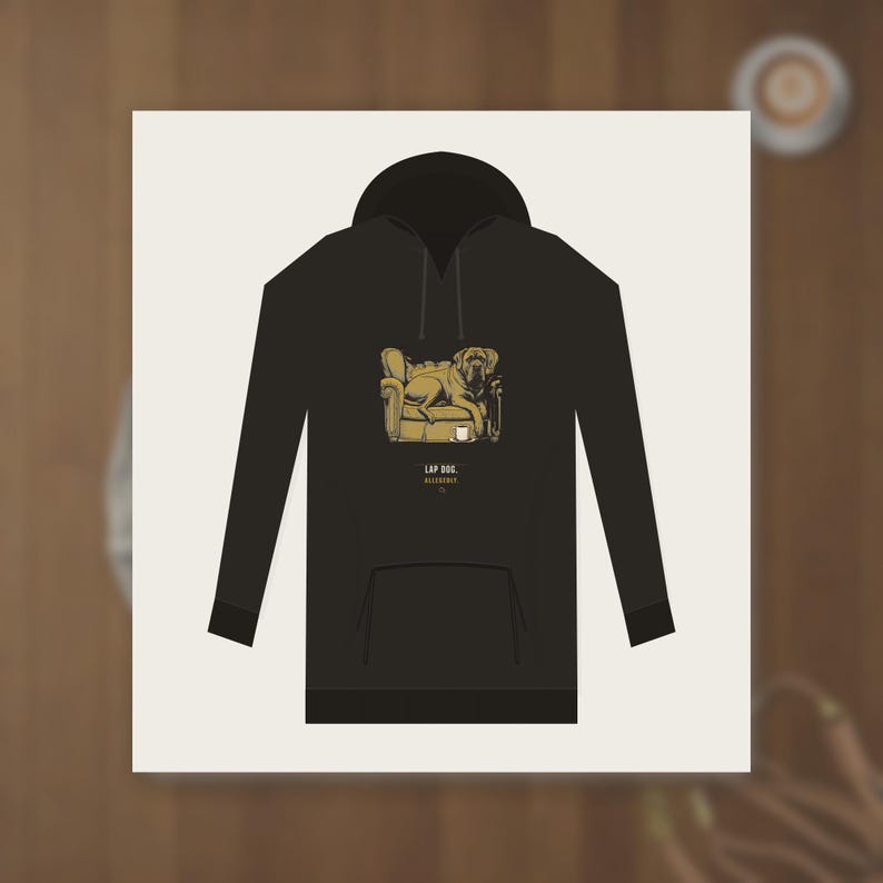 Cane Corso Hoodie Lap Dog Allegedly, Funny Italian Mastiff Sweatshirt Gift for Mom Dad image 8