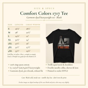 Doberman Shirt, I Have a Shadow It Has Ears Film Noir Doberman Pinscher Tee, Black Comfort Colors, Dobie Mom Dad Gift image 5