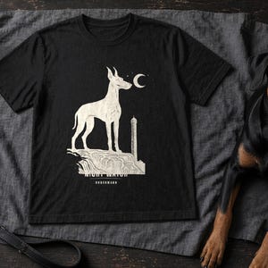 Doberman Shirt Night Watch, Vintage Dobermann Tee, Doberman Gift for Mom or Dad, Watchtower Dog Owner Shirt image 2