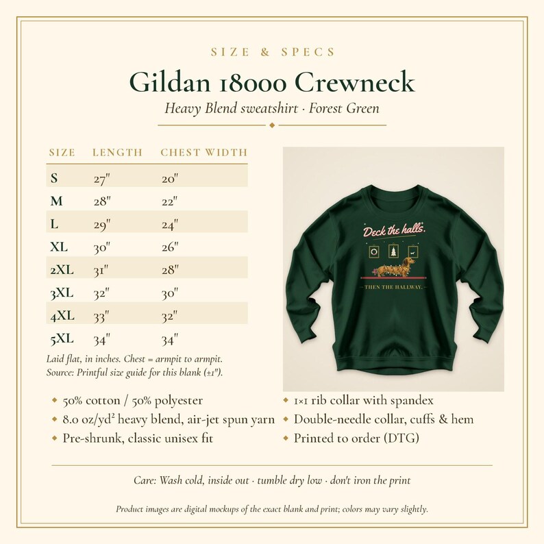 Dachshund Christmas Sweatshirt, Deck the Halls Then the Hallway Doxie Crewneck, Wiener Dog Holiday Gift for Dachshund Mom or Dad image 5
