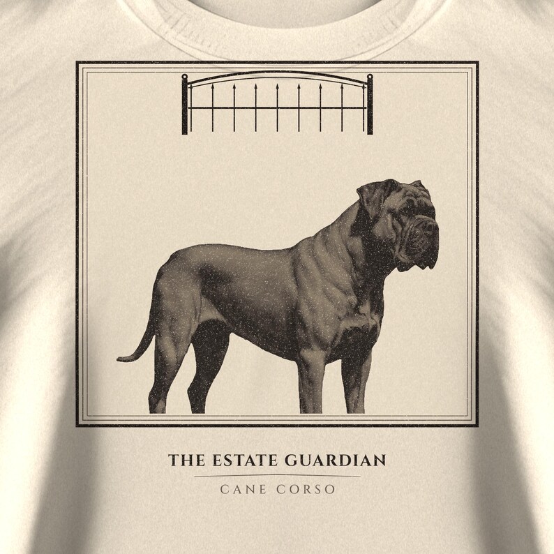 Cane Corso Sweatshirt The Estate Guardian, Italian Mastiff Crewneck, Corso Holiday Gift for Mom Dad image 4