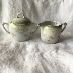 Antique 1930&#39;s Germany Creamer and Sugar Set