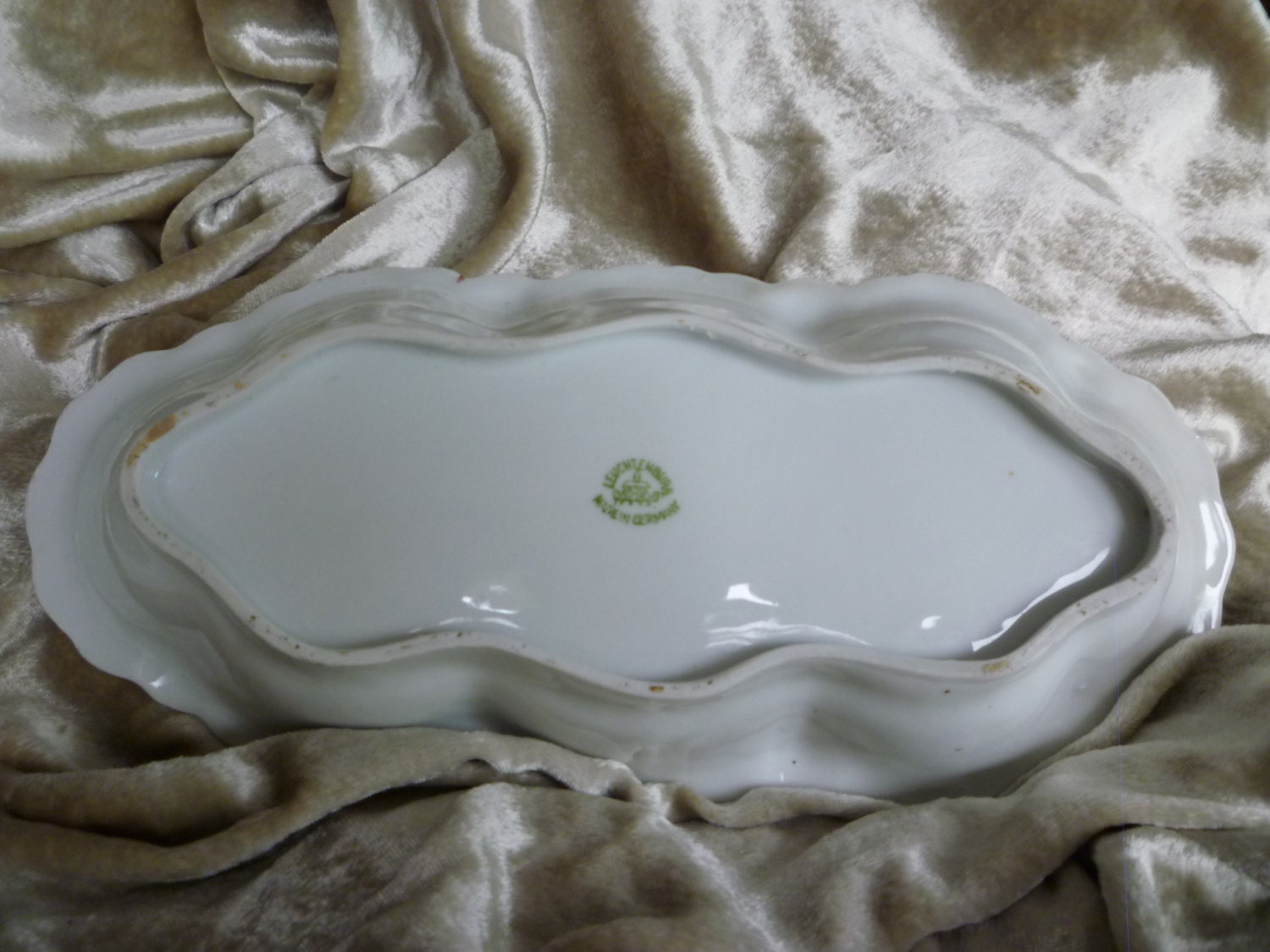 Antique Porcelain Celery Dish Leuchtenburg Germany Etsy