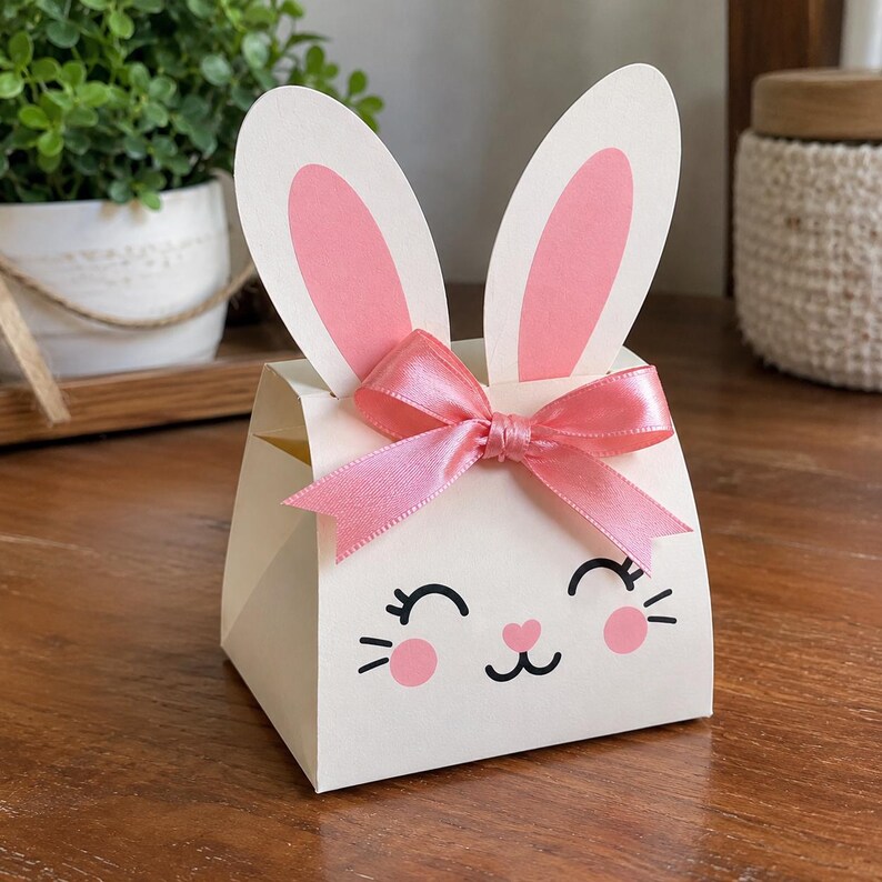 Easter Bunny Gift Box Template, DIY Paper Craft, Party Favors (PDF) - Etsy