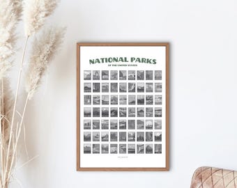 16x20 National Parks Sticker Poster & Sticker Sheet | Unframed | Adventure-Inspired Vinyl Stickers