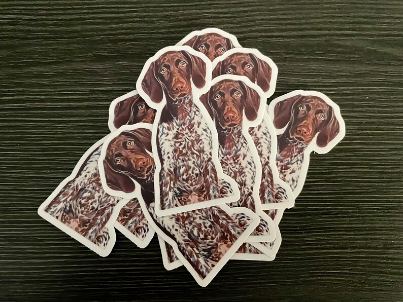 Elegant German Shorthaired Pointer Sticker: Weatherproof Vinyl Dog ...