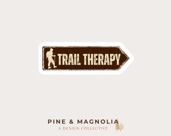 Trail Therapy Sticker | Weather Vinyl Sticker | 2.21 x 0.75