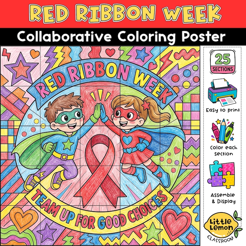 Red Ribbon Week Superhero - Etsy