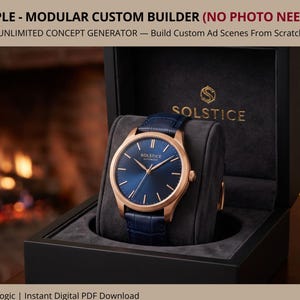 Watches AI Product Photo Prompts | Gemini Prompts for Luxury Watch Mockups | E-Commerce Studio Photography Kit | Shop Photo Generator