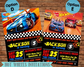 hot wheels invitation