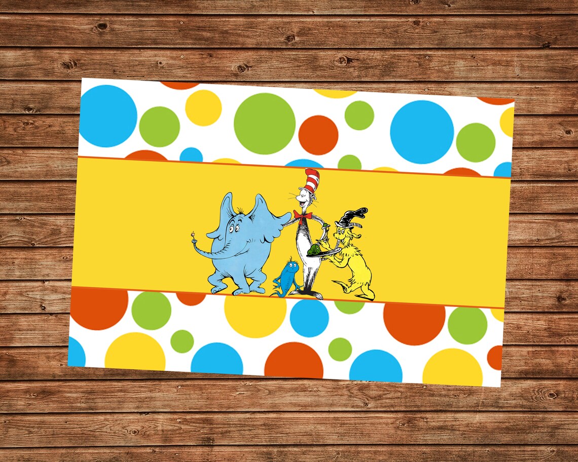 Dr. Seuss Juice Box Wrappers-Dr. Seuss Birthday Party | Etsy