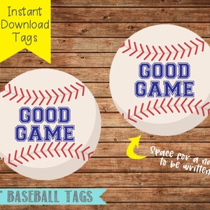 Baseball Favor Tags- Baseball Game Day Tags- Baseball Snack Tags-Baseball Game Snack Tags-Instant Download-Digital File