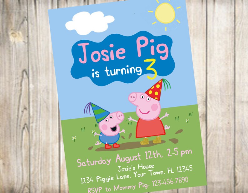 Peppa Pig C Est Party Time Fete D Anniversaire Invitations Invite Pack De 6 Peppa Pig C Est Party Time Fete D Anniversaire Invitations Invite Pack De 6