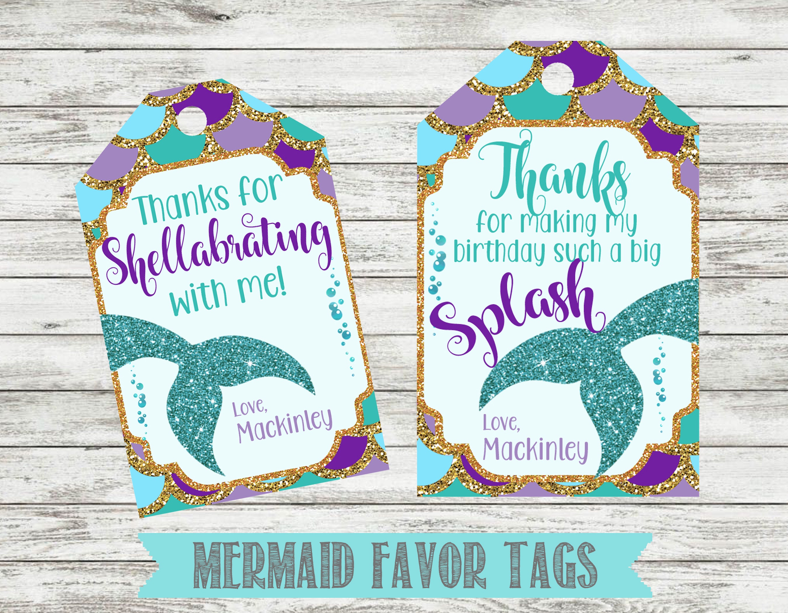 mermaid-favor-tags-mermaid-thank-you-tags-mermaid-birthday-etsy