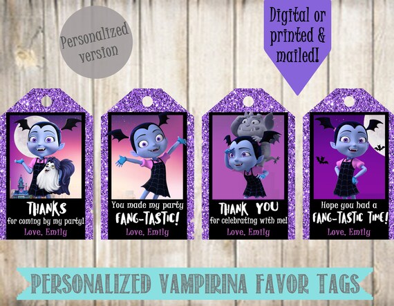 Vampirina Chip Bags Printed Vampirina Favors Vampire Party Vampirina Birthday Party Supplies Chip Bags