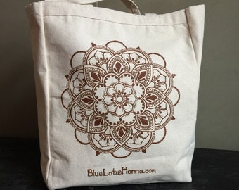 Mehndi Mandala Canvas Tote by Blue Lotus Henna