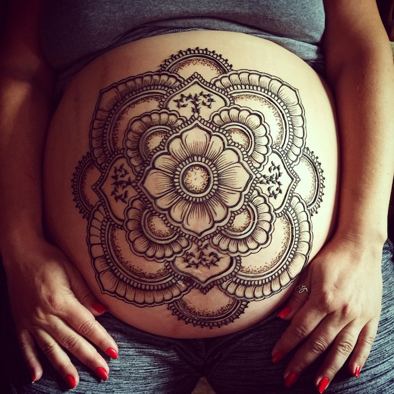 Belly Henna DIY Kit for Pregnancy/maternity Etsy