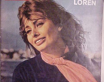 August 11, 1961 LIFE Magazine with Sophia Loren on the Cover has 88 pages of ads and articles, Birthday Gift Idea