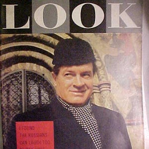 June 10, 1958 LOOK Magazine with Bob Hope on the Cover by Bob Sandberg, has 116 pages of ads and articles, Birthday Gift Idea #2